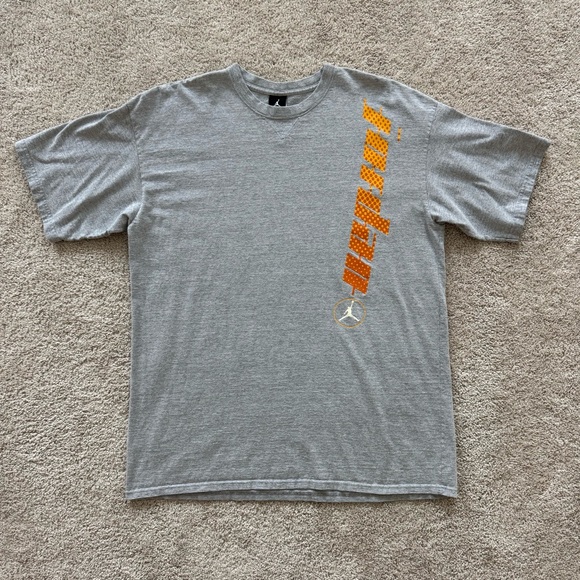 Vintage Air Jordan Spellout T-Shirt Men Sz XLT - Picture 1 of 6